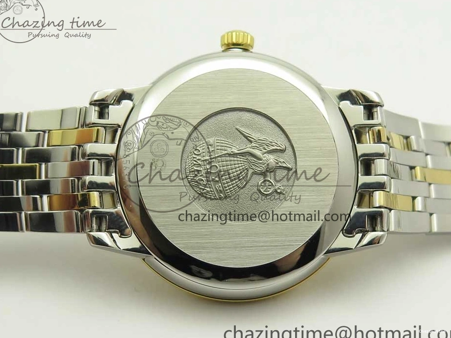 0512 Versatile De Ville Prestige Ladies 32.7mm SS MKF 1:1 Best Edition White MOP Dial Roman Markers on SS YG Bracelet MIYOTA 7967